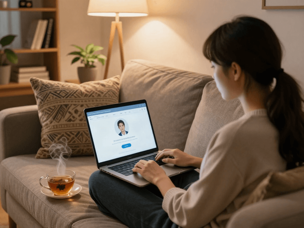 Engaging in a personalized nsfw ai chat experience at home.