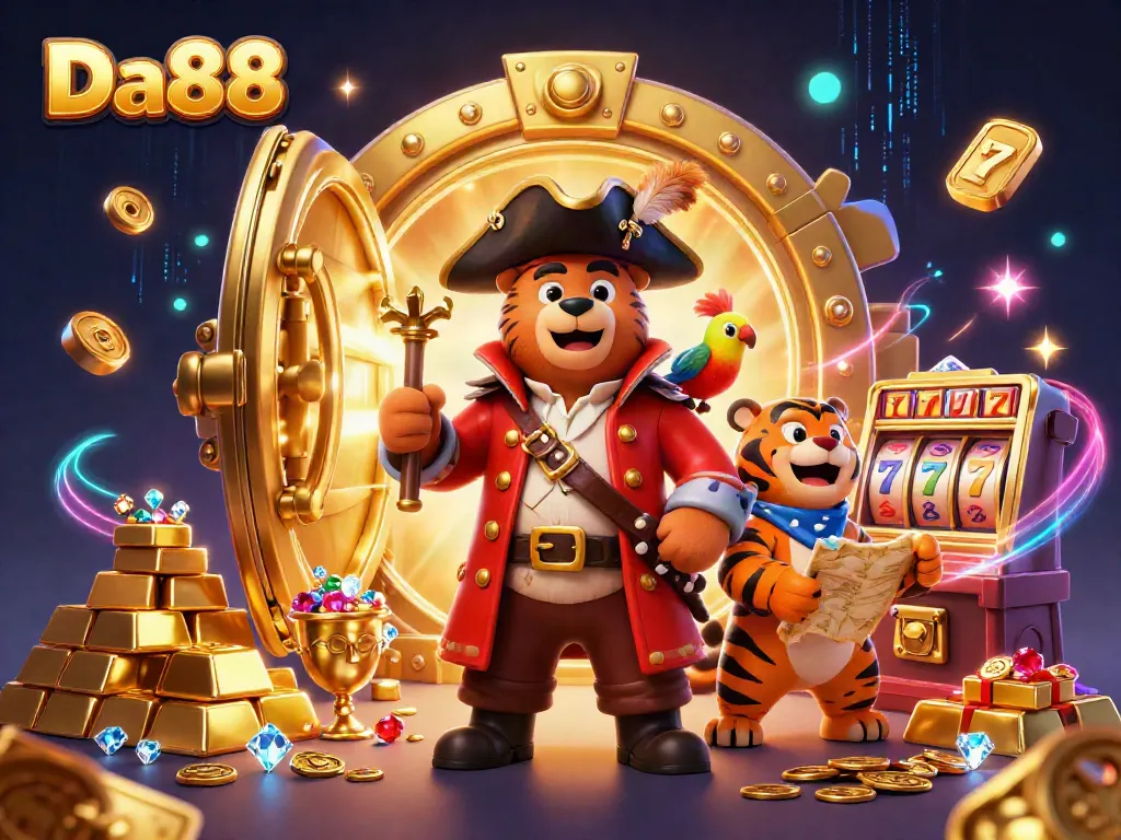 Engage with Da88 at a lively casino event featuring prize slots and captivating characters.