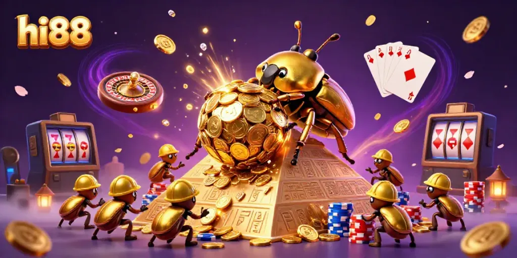 Experience the excitement of hi88 with golden treasures and dynamic casino elements.