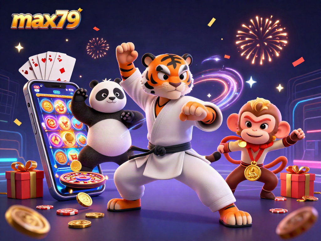 max79 engages players with a vibrant casino scene featuring dynamic characters and exciting game elements.