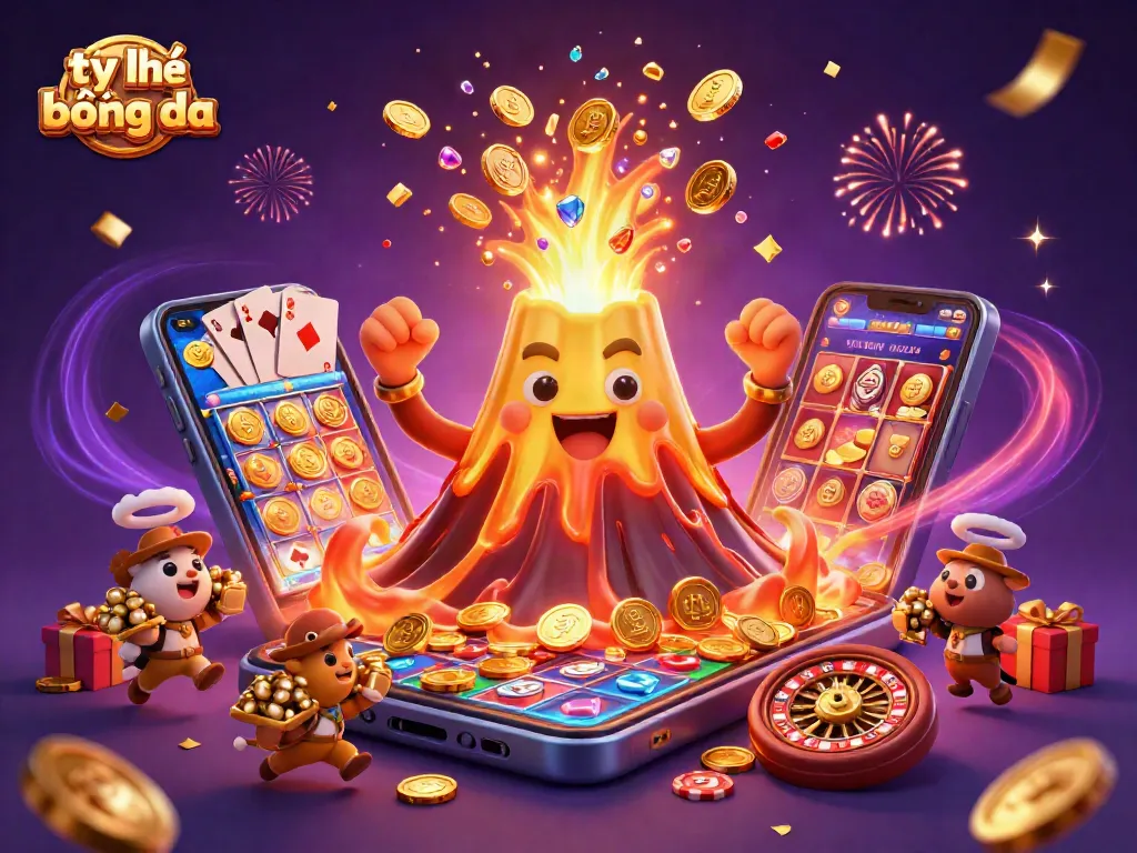 Engage with tỷ lệ bóng đá as the golden volcano erupts coins while adventurous animals escape with treasures.