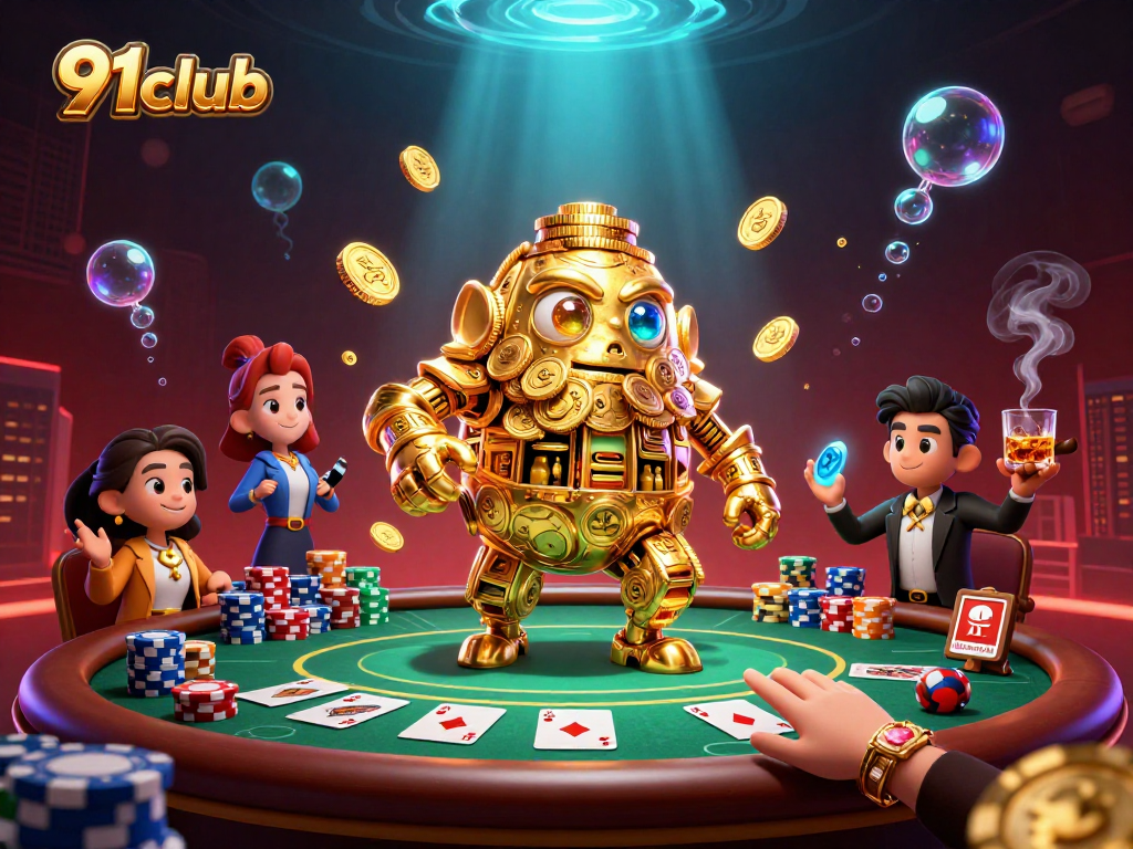 Experience thrilling gameplay at 91club with our vibrant casino and poker illustration.