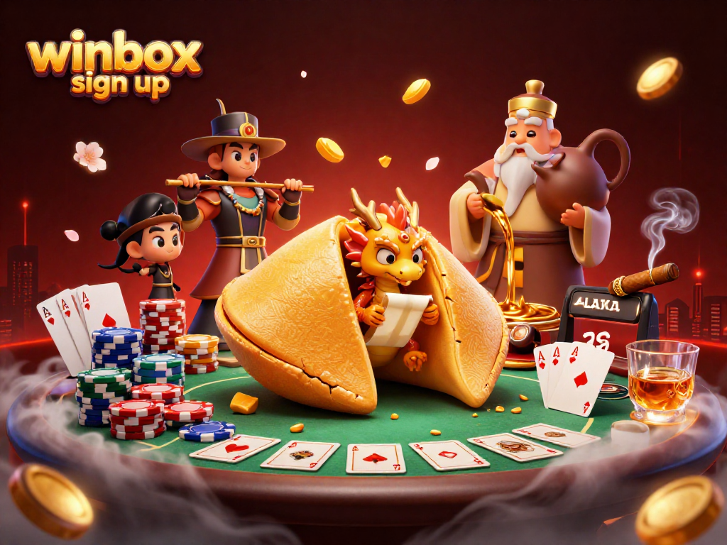 Winbox sign up to access top slots and casinos with vibrant characters and gold rewards.