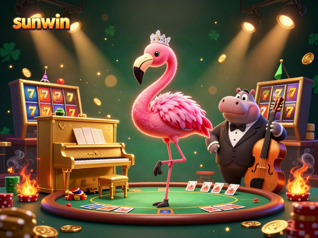 Engage with sunwin's captivating casino scene featuring vibrant characters and dynamic elements.