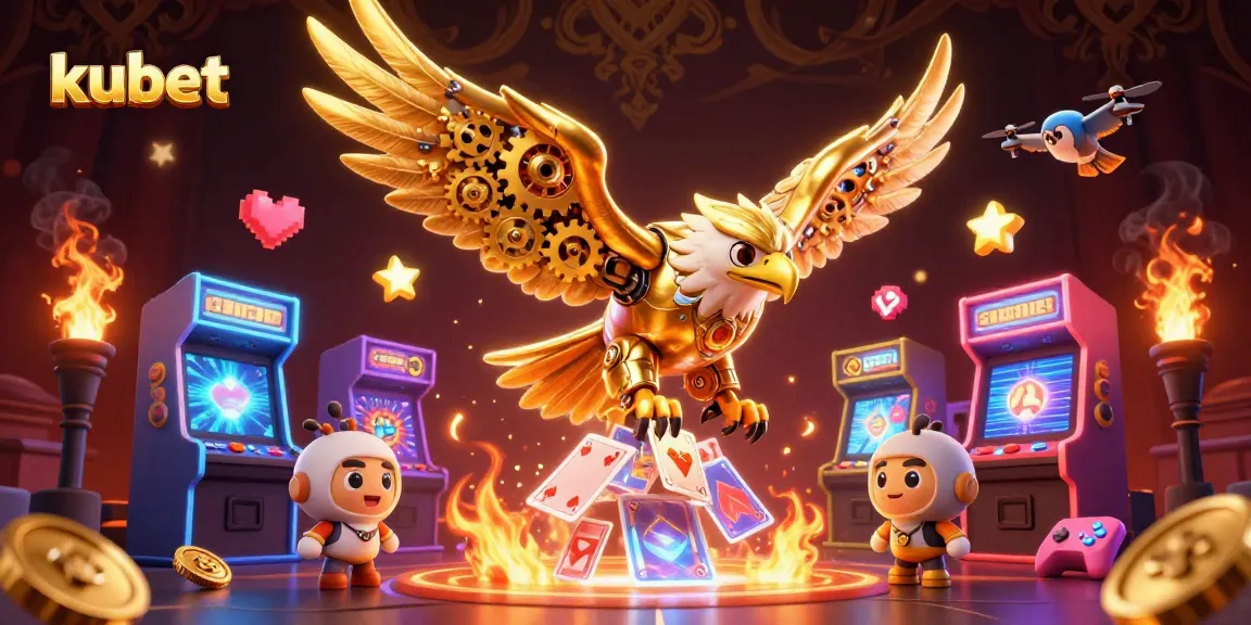 Engage with kubet through thrilling 3D casino adventures featuring colorful characters and vibrant game machines.
