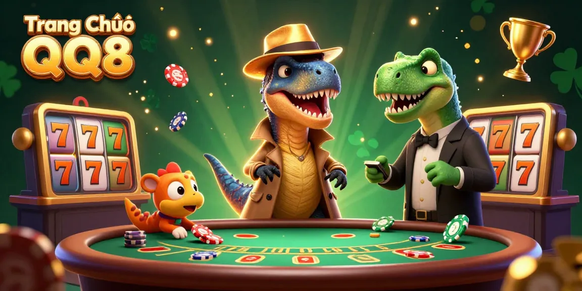 Engage in thrilling casino action with Trang Chủ QQ8 featuring dynamic 3D characters and vibrant gaming elements.